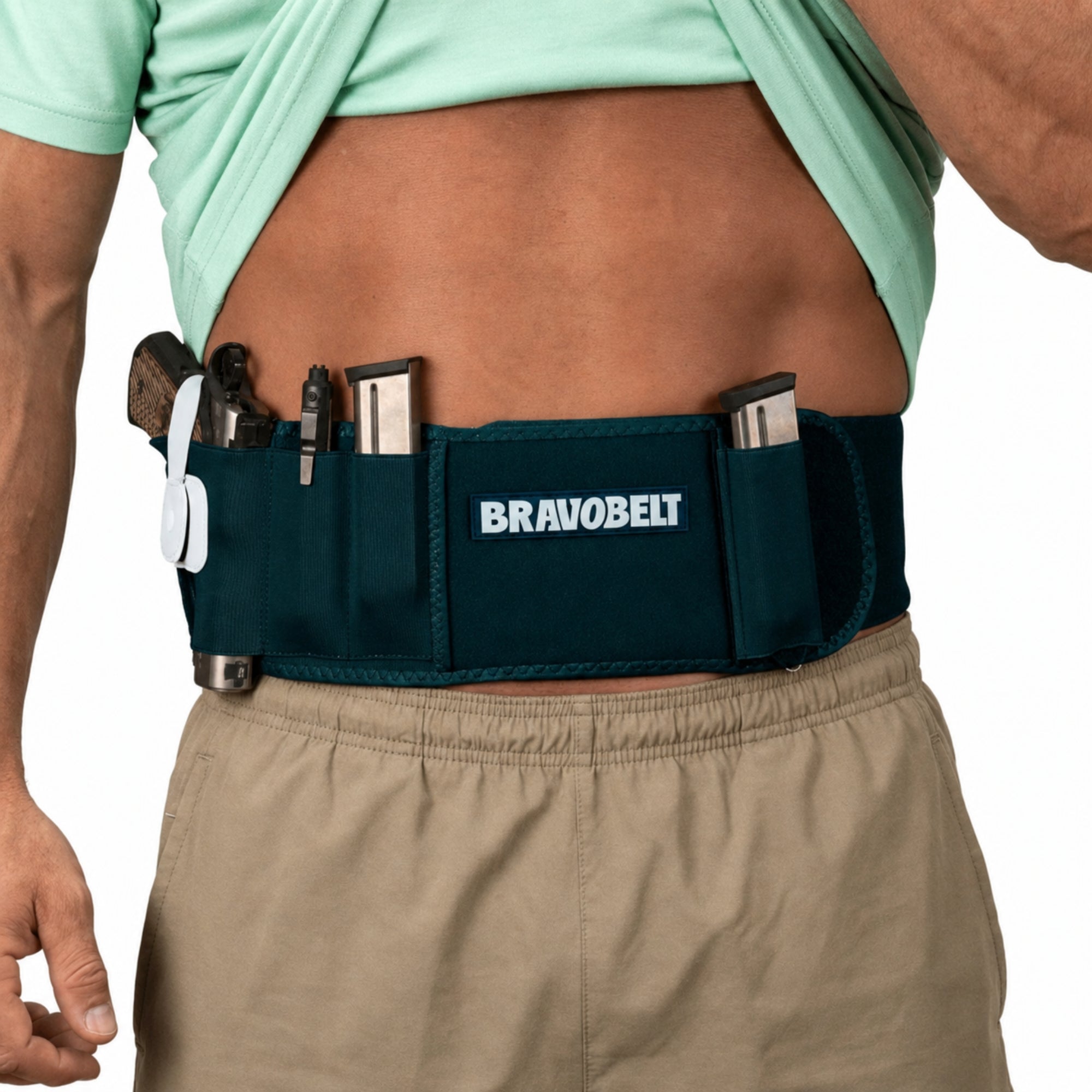 BravoBelt Belly Band Holster for Concealed Carry - Unisex - Midnight Teal