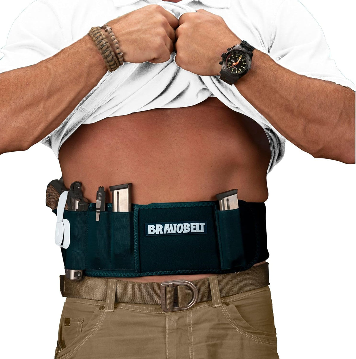 BravoBelt Belly Band Holster for Concealed Carry - Unisex  - Midnight Teal