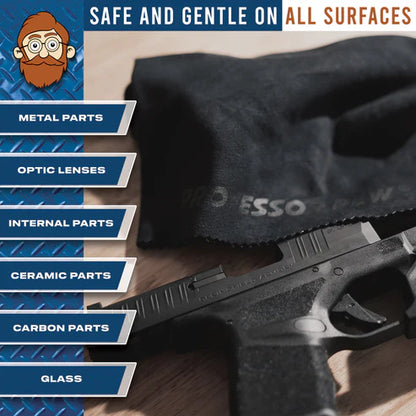 Professor Pew Gun Cleaning Cloth - Gun Rag - 3 Pack - 12"x12"