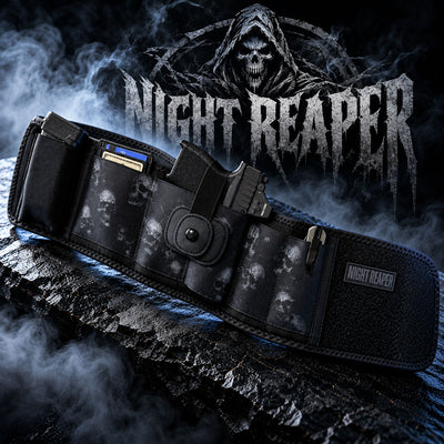 BravoBelt Belly Band Holster for Concealed Carry - Unisex - Night Reaper Black
