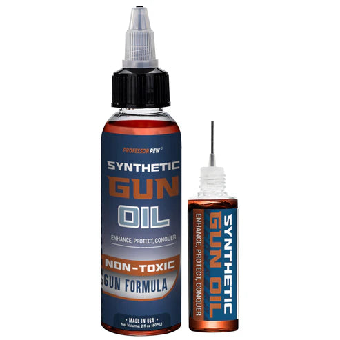 Professor Pew Gun Oil Combo Kit - 2 oz Bottle &amp; .5 oz Needle Oiler of Gun Lube