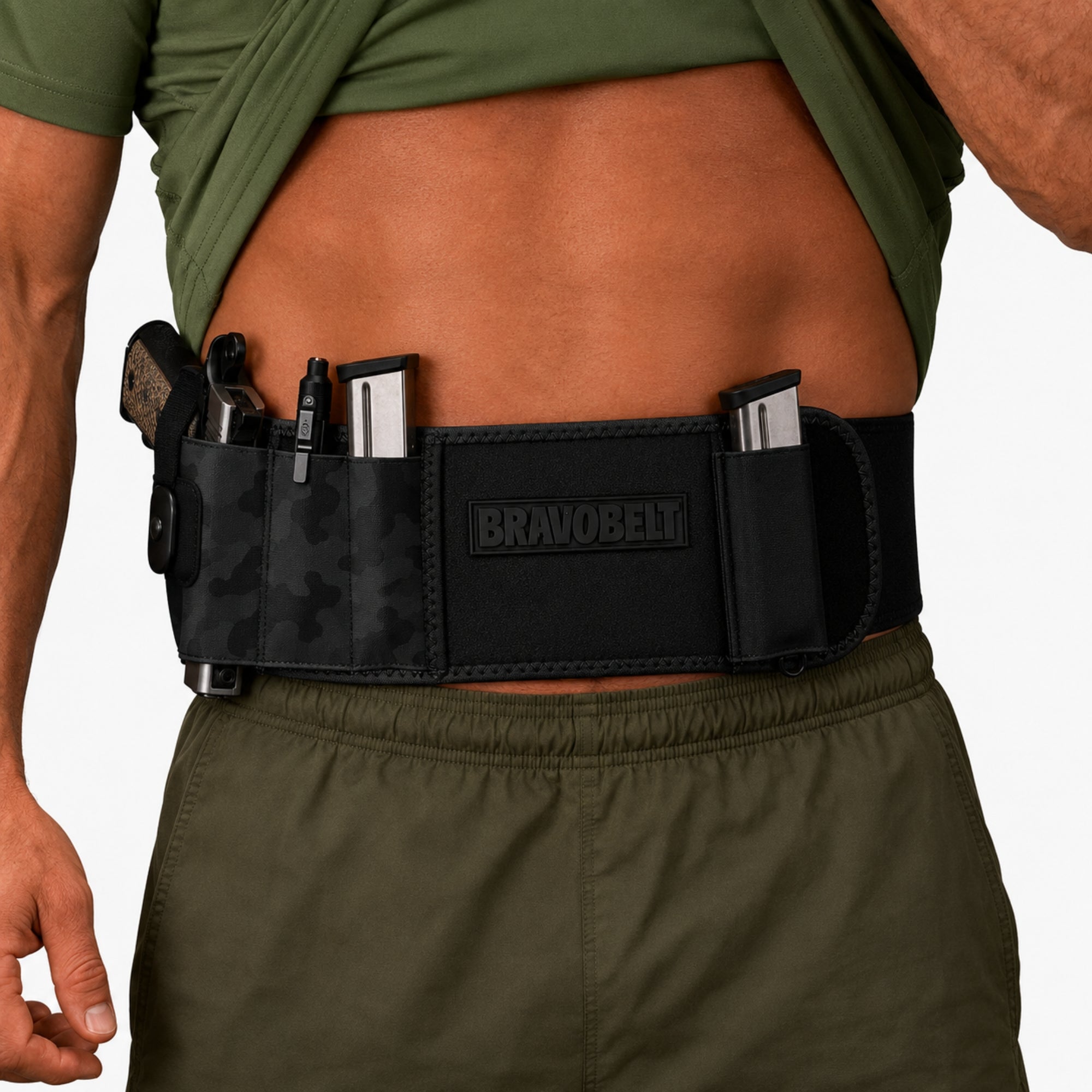 BravoBelt Belly Band Holster for Concealed Carry - Unisex - Camo