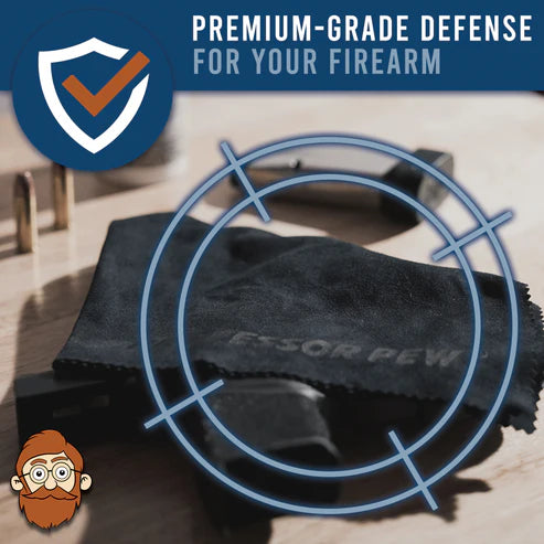 Professor Pew Gun Cleaning Cloth - Gun Rag - 3 Pack - 12"x12"