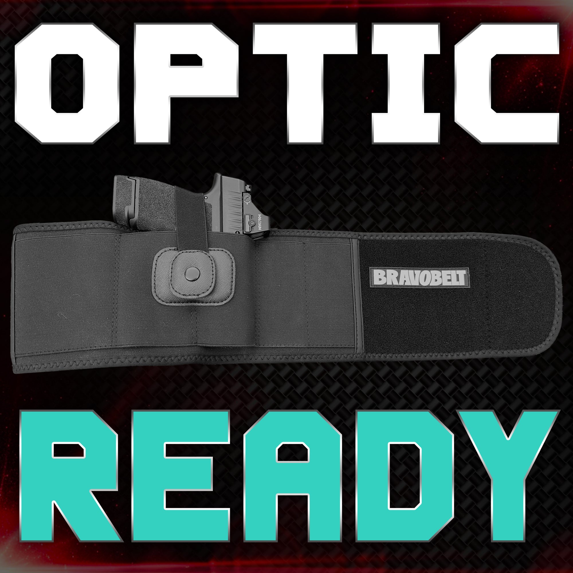 BravoBelt Belly Band Holster for Concealed Carry - Unisex - Black