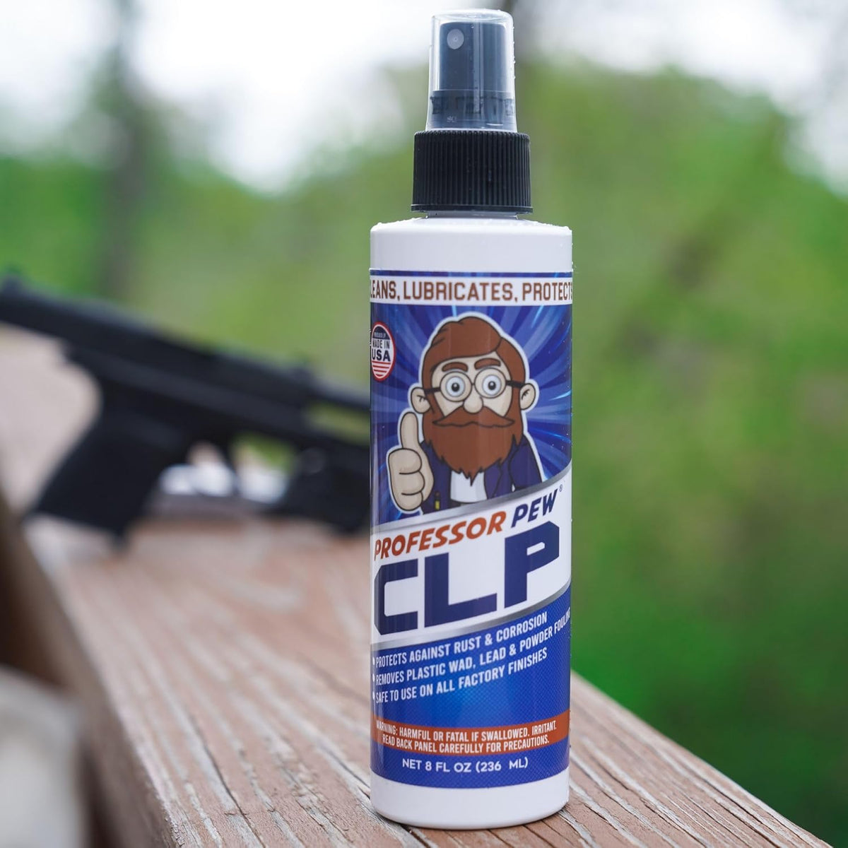 Professor Pew Gun Rust Remover – Clean, Lube, and Protect against Build-Up | Military Grade CLP Degreaser Oil for all Firearms