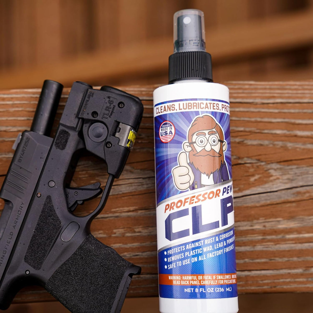 Professor Pew Gun Rust Remover – Clean, Lube, and Protect against Build-Up | Military Grade CLP Degreaser Oil for all Firearms