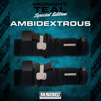 BravoBelt Belly Band Holster for Concealed Carry - Unisex  - Midnight Teal