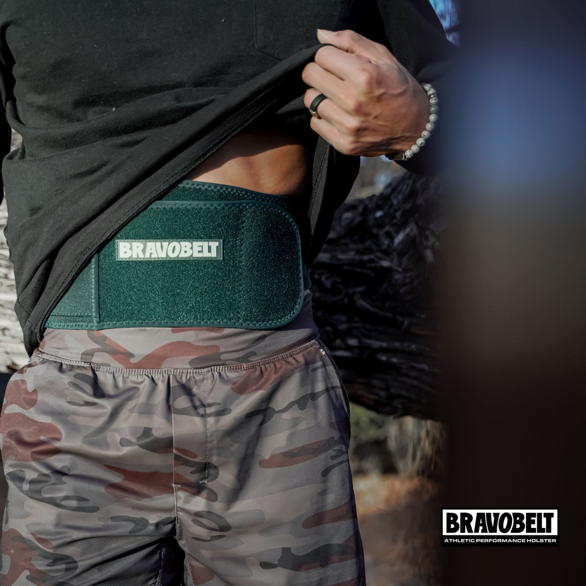 BravoBelt Belly Band Holster for Concealed Carry - Unisex  - Midnight Teal