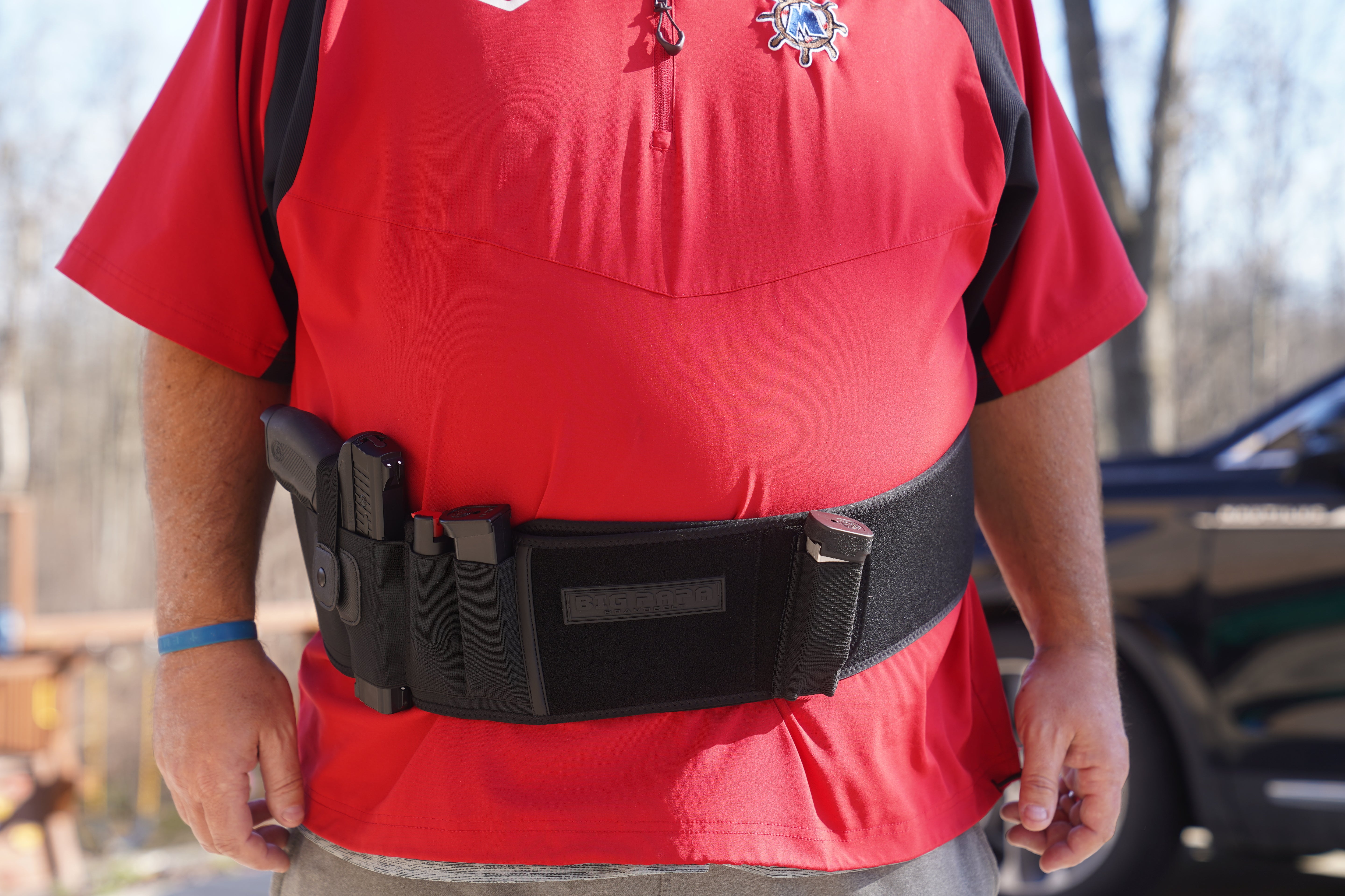 BravoBelt Big Papa Edition - Belly Band Holster for Big Guys -  Fits 55" to 65" Belly