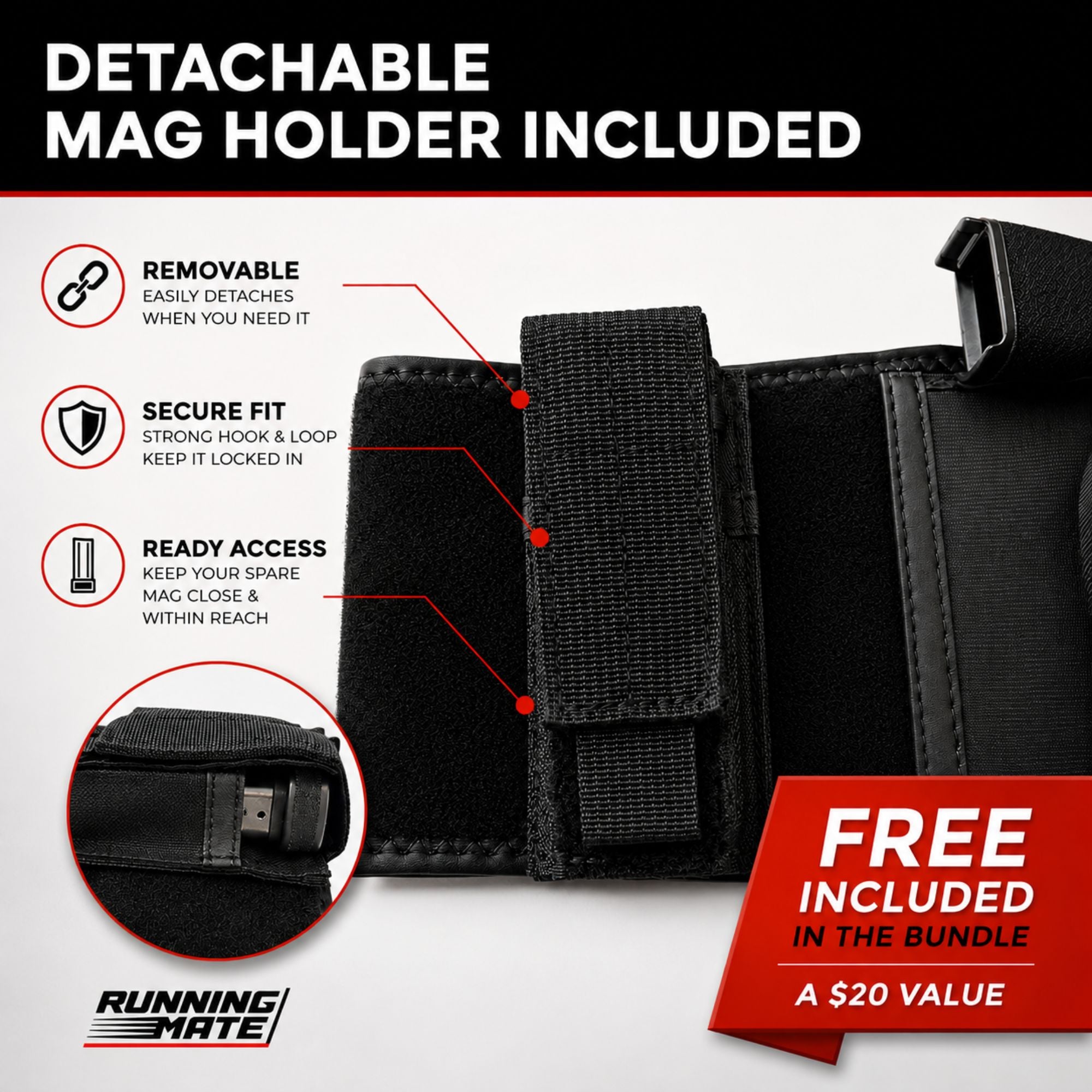 Running Mate Belly Band Holster - Bundle with Mag Holder