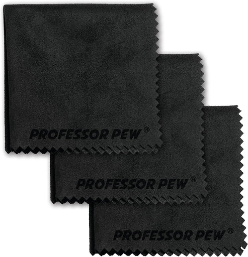 Professor Pew Gun Cleaning Cloth - Gun Rag - 3 Pack - 12"x12"