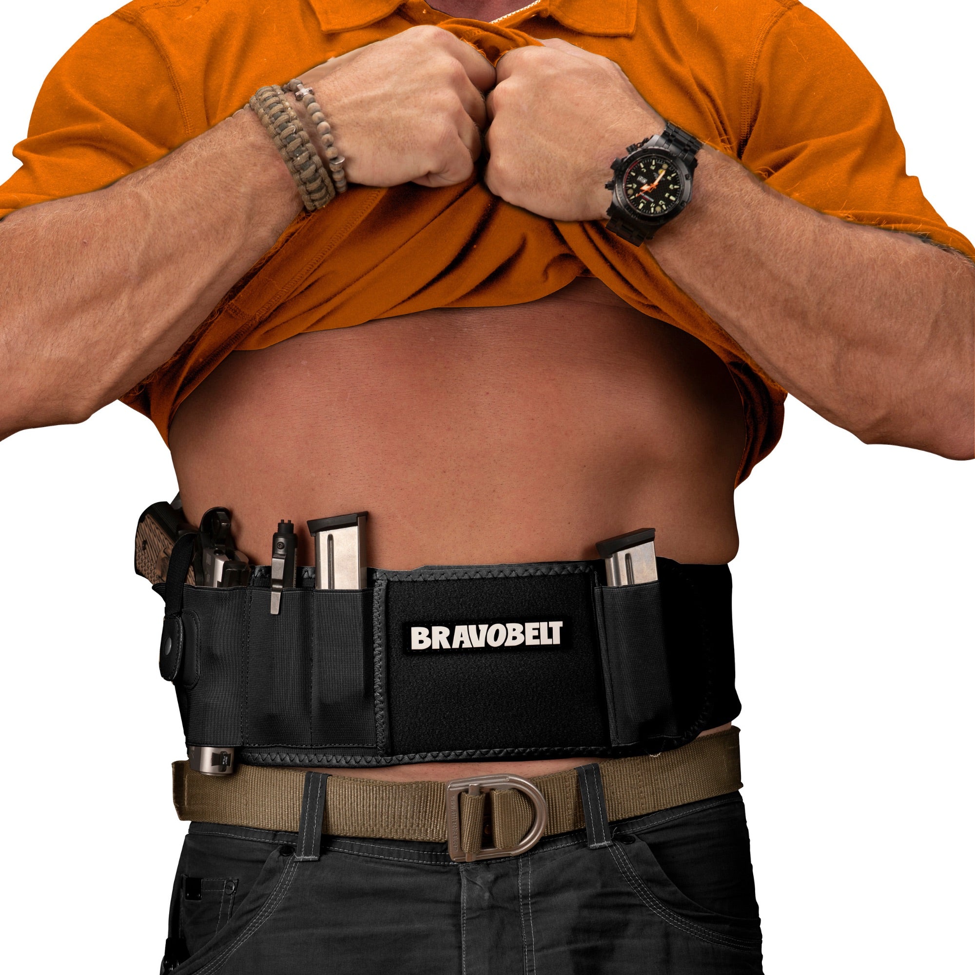 BravoBelt Belly Band Holster for Concealed Carry - Unisex - Black