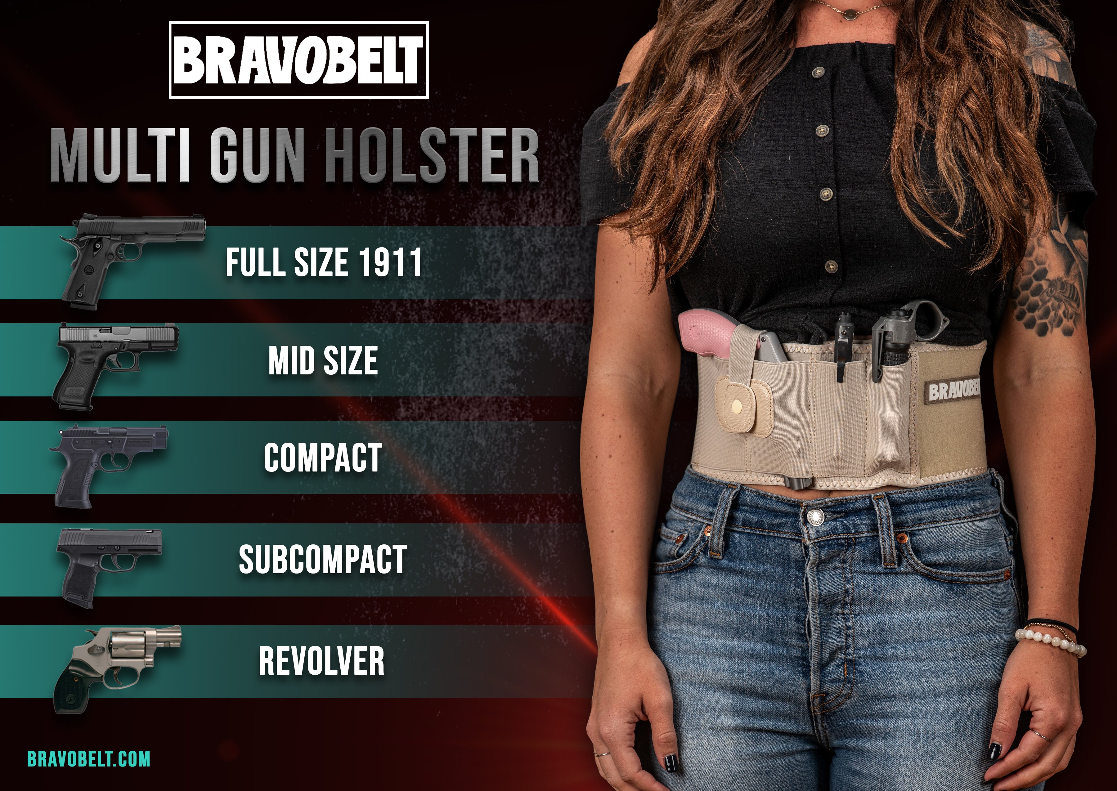 Belly Band Holster Tactical Nude