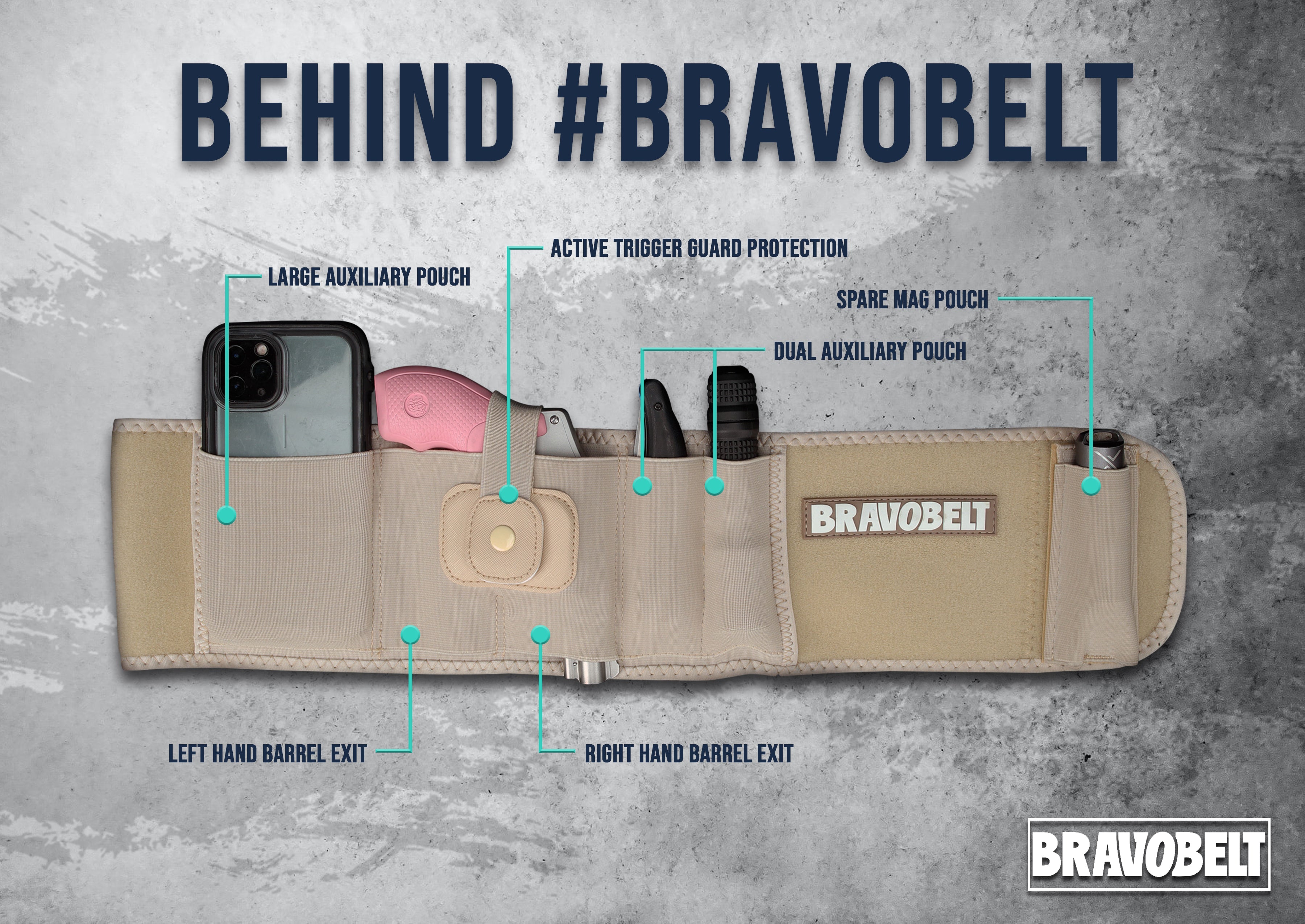 Belly Band Holster Tactical Nude