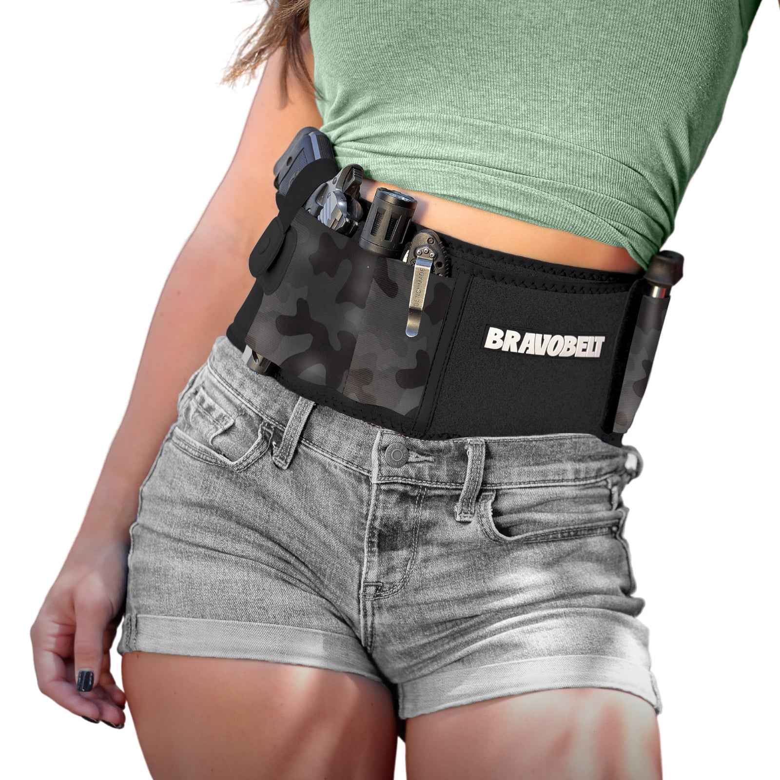 BravoBelt Belly Band Holster for Concealed Carry - Unisex - Tactical Nude