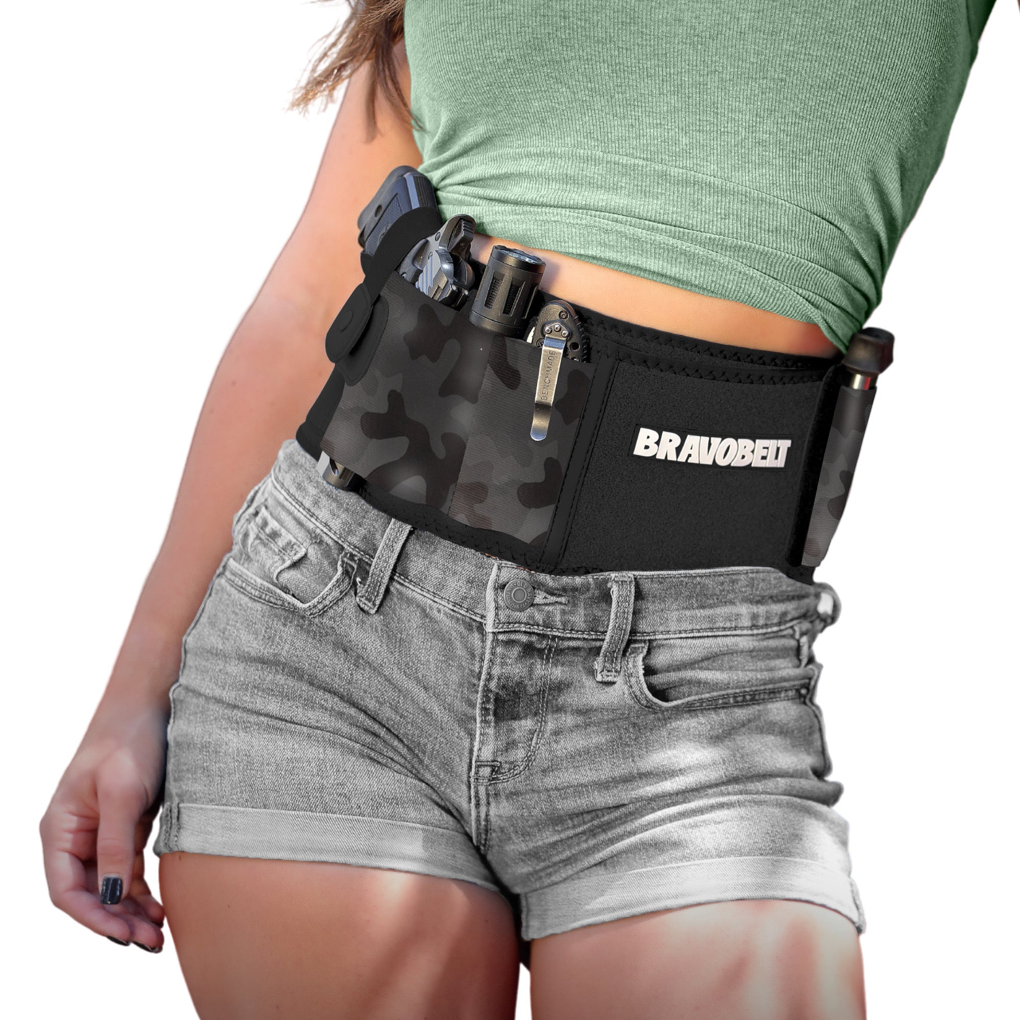 Yosoo Belly Band Gun Holster with Dual Magazine Pouches Magnetic Buckle  Concealed Carry forHandguns, Revolvers, Adjustable Waist Size up to 44'',  Left, Right Handed Draw, Black, Gun Holsters -  Canada